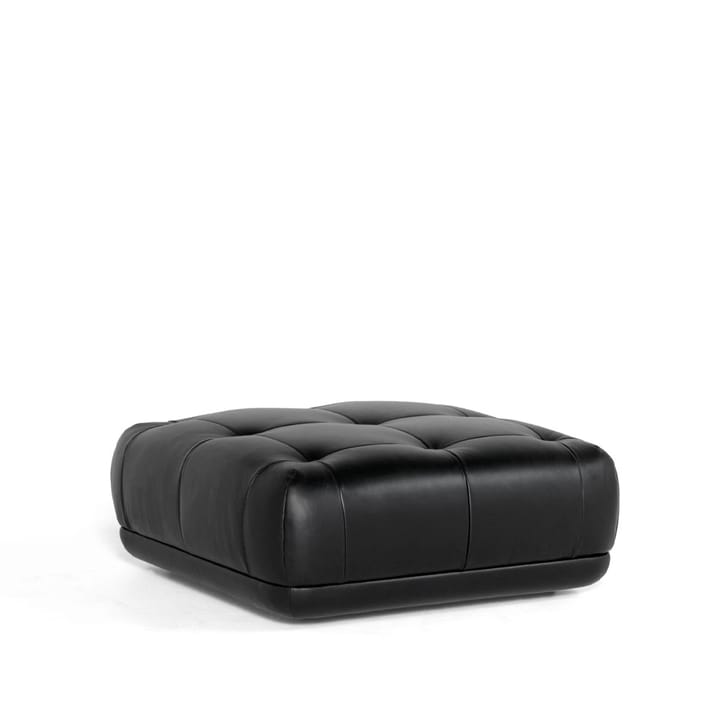 Quilton fotpall - läder sense black - HAY