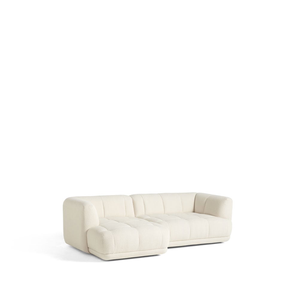 HAY Quilton kombination 19 modulsoffa divan vänster Flamiber a5 cream