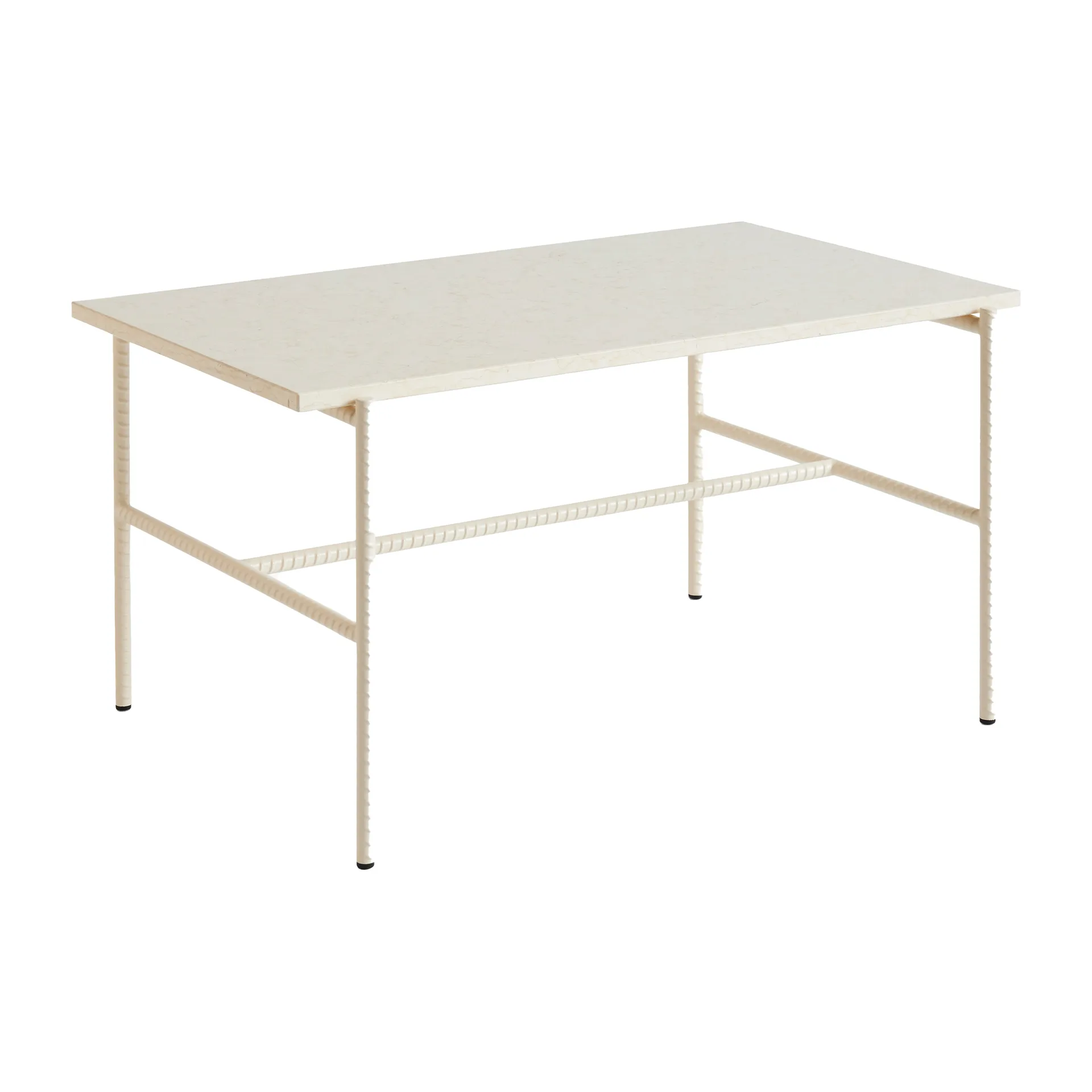 Rebar soffbord 80x49x40,5 cm, Beige marble-alabaster HAY