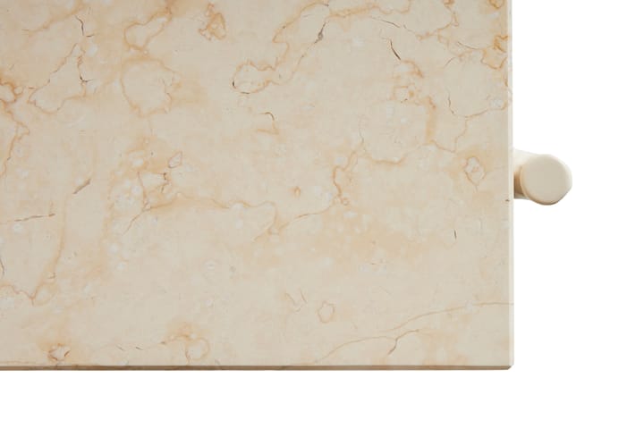 Rebar soffbord 80x49x40,5 cm - Beige marmor-alabaster stativ - HAY