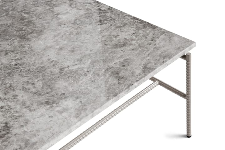 Rebar soffbord 80x84x33 cm - Grå marmor-fossil stativ - HAY