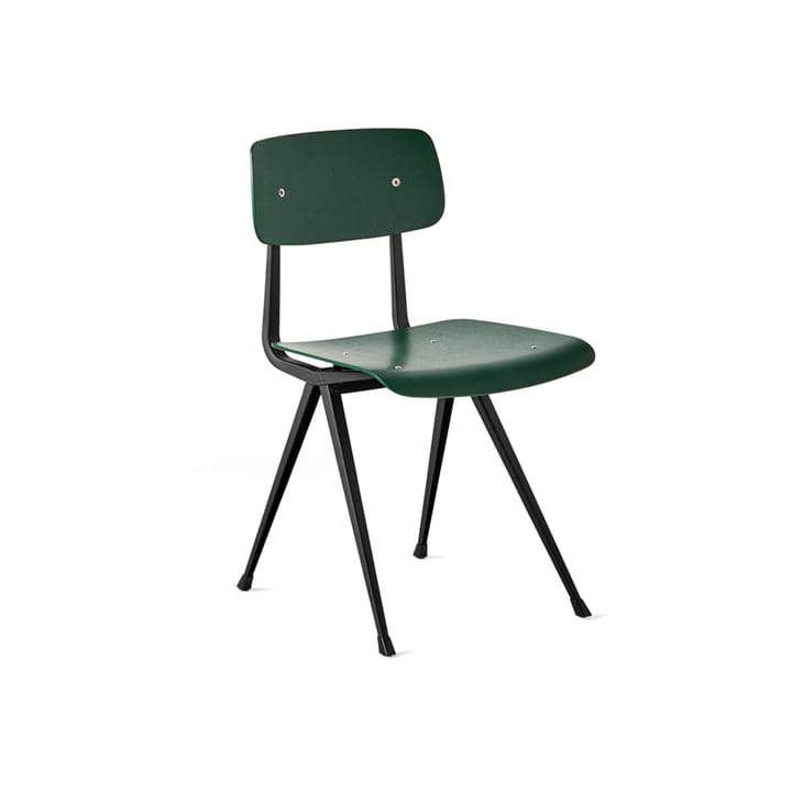 Result stol - forest green, svart stålstaitv - HAY