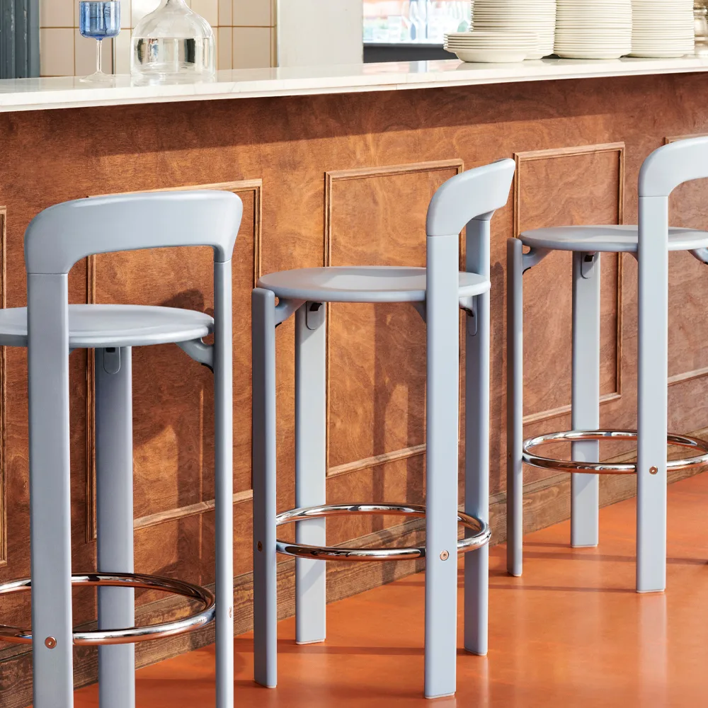 Rey barstol 75 cm, slate blue HAY