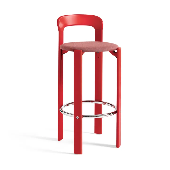 Rey klädd barstol 75 cm - Steelcut trio 636 scarlet red - HAY