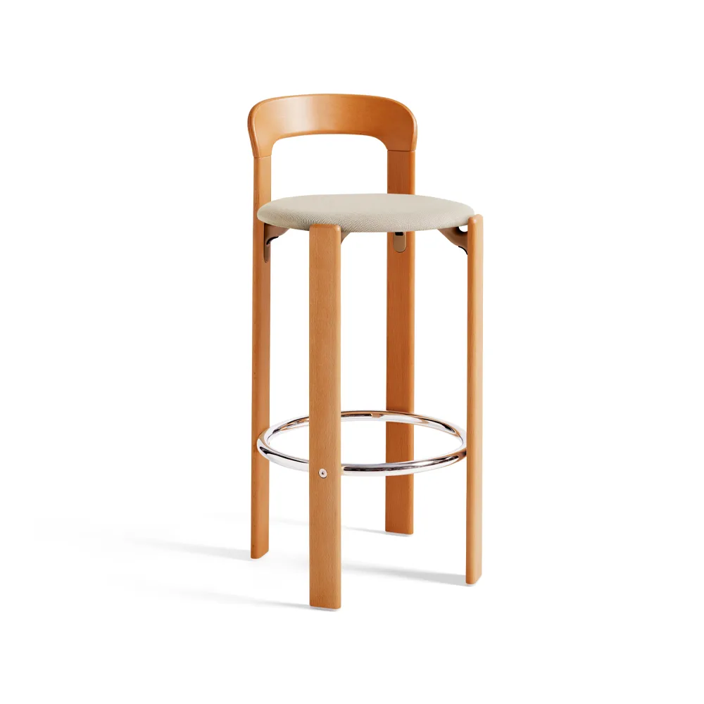 Rey klädd barstol 75 cm, tyg steelcut trio 213 golden HAY