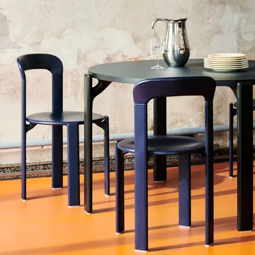 Rey matbord Ø128 cm - Slate blue - HAY