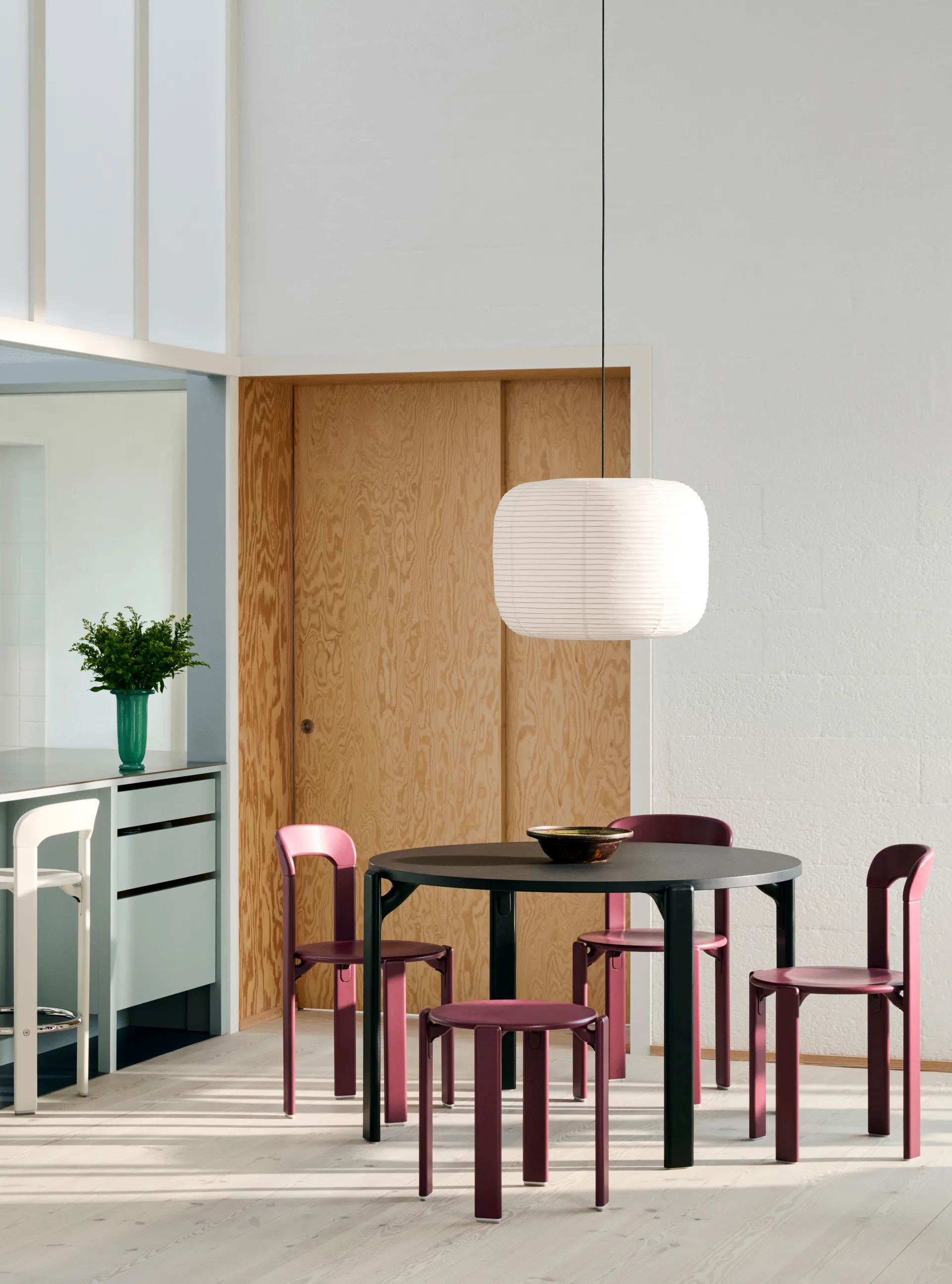 Rey pall Ø46,5x46 cm, Grape red HAY