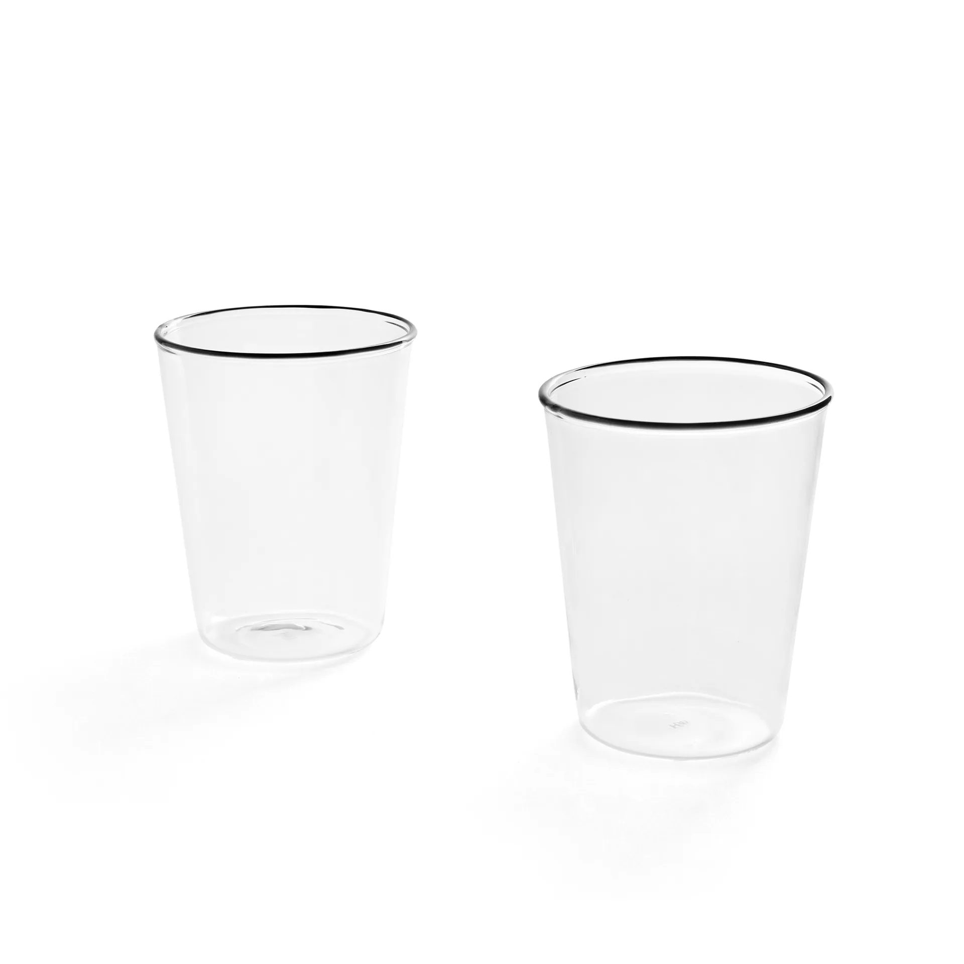 Rim glas 30 cl 2-pack klar, Svart HAY
