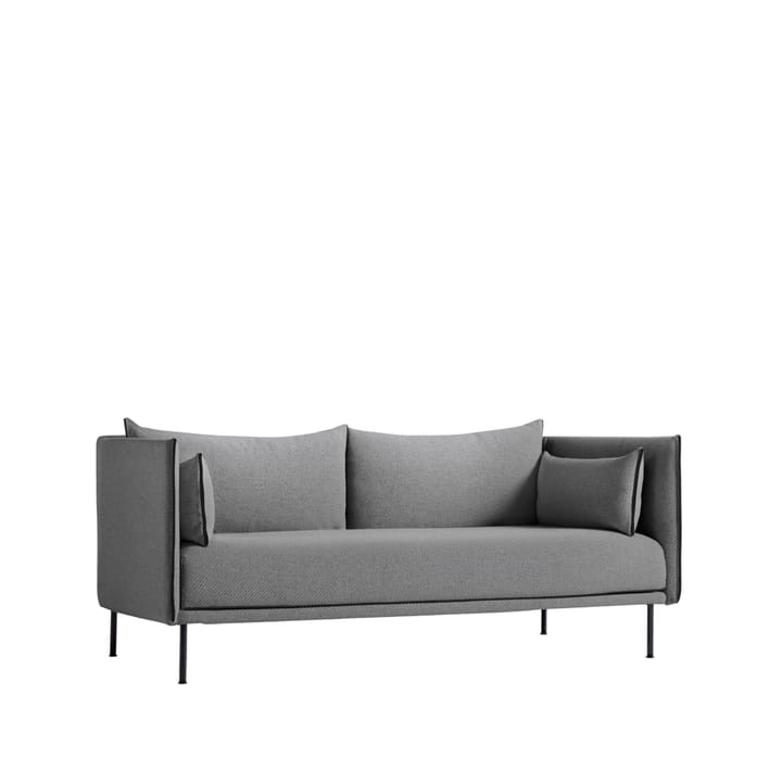 Silhouette 2-sits soffa - Coda 182 grå-svarta metallben - HAY