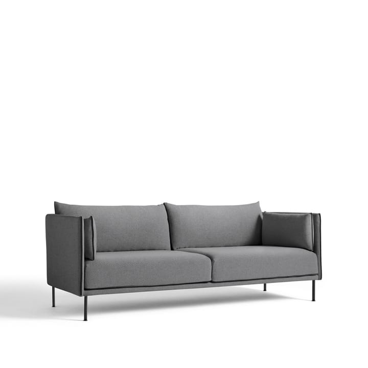 Silhouette 3-sits soffa - Coda 182 grå-svarta metallben - HAY