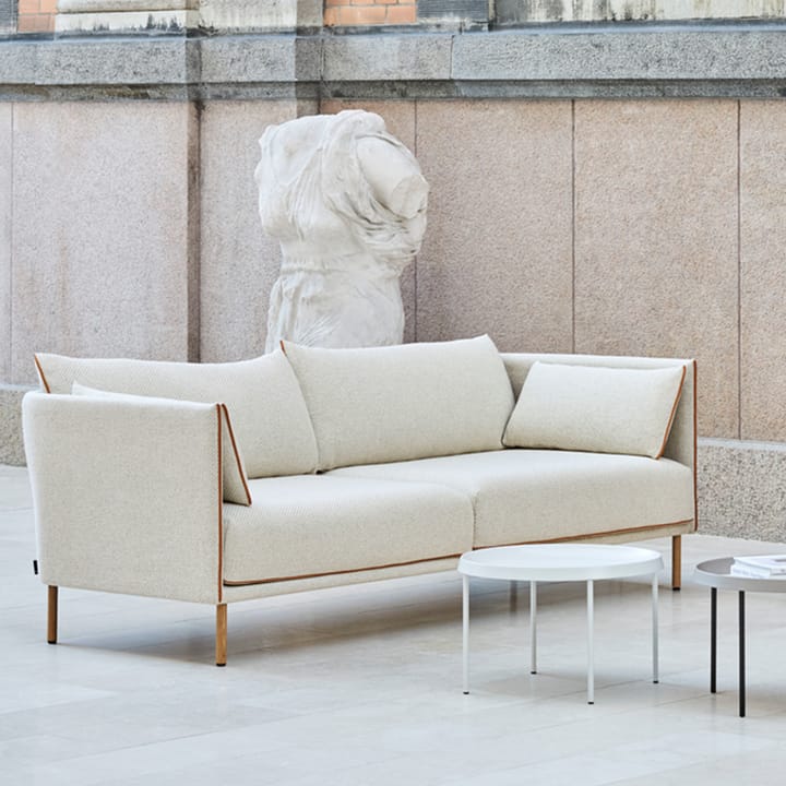 Silhouette 3-sits soffa, Grey-svart piping-oljade ekben HAY