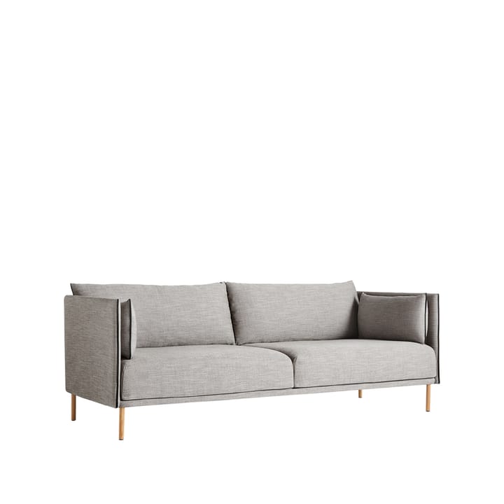 Silhouette 3-sits soffa - Grey-svart piping-oljade ekben - HAY
