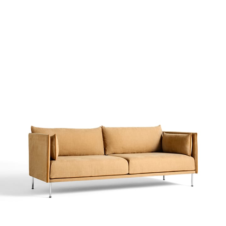Silhouette 3-sits soffa - Linara 142 cognac-kromben - HAY