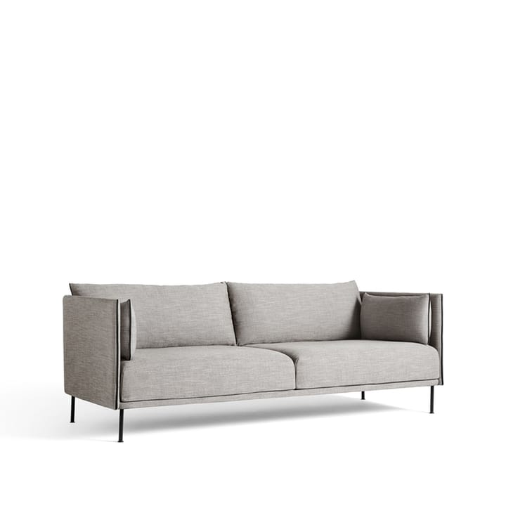 Silhouette 3-sits soffa - Ruskin 33-svart metallben - HAY
