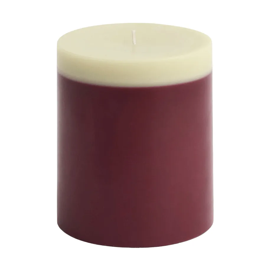 Silo Candle blockljus, Bordeaux-lime white, Ø9,5x11 cm HAY