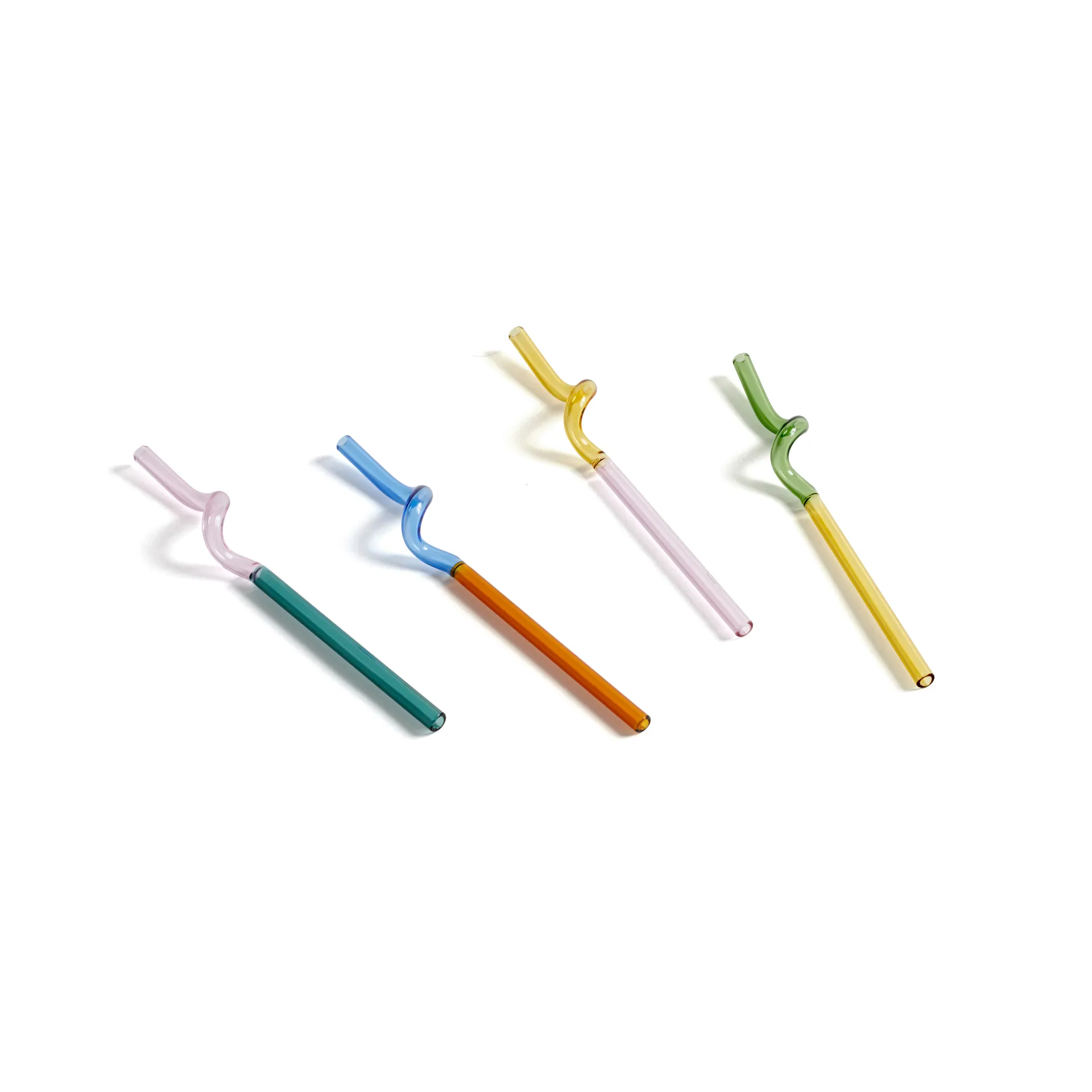 Sip Spiral sugrör 4-pack, Multi HAY