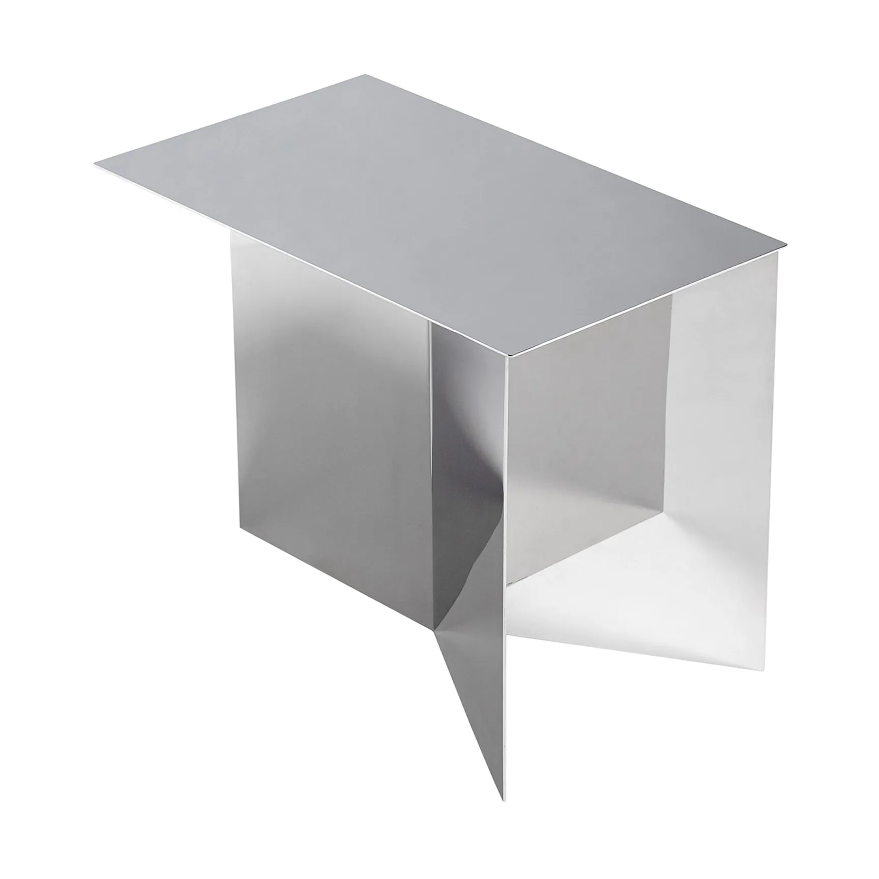 Slit Oblong sidobord 27,5x49 cm, Mirror polished steel HAY