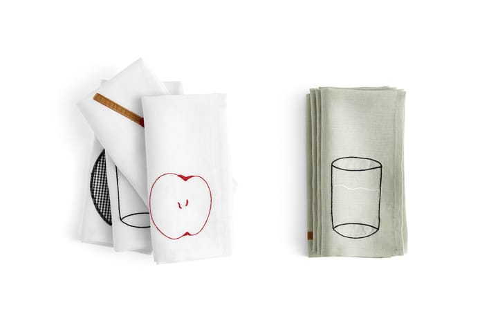 Sobremesa linneservett 45x45 cm 4-pack, White HAY