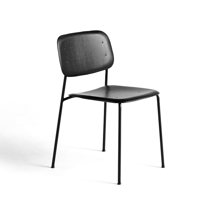 Soft Edge 10 stol - Black oak-svart stålstativ - HAY