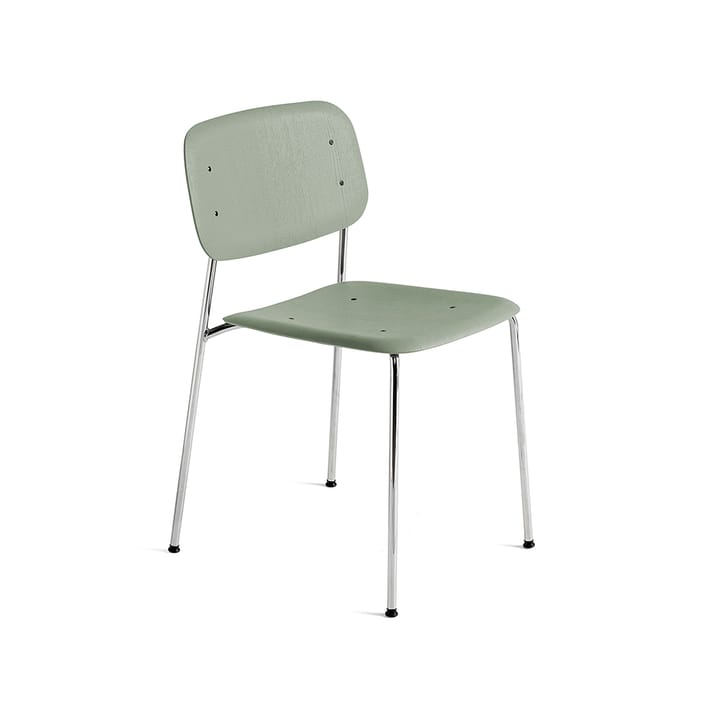 Soft Edge 10 stol - dusty green, kromstativ - HAY