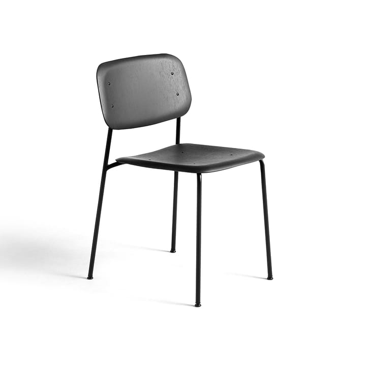 Soft Edge 10 stol - soft black, svart stålstativ - HAY