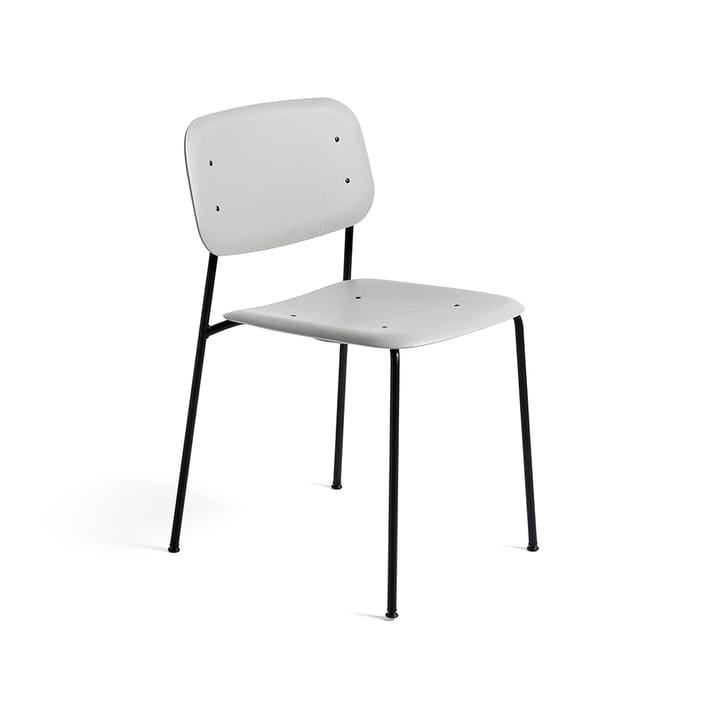 Soft Edge 10 stol - soft grey, svart stålstativ - HAY