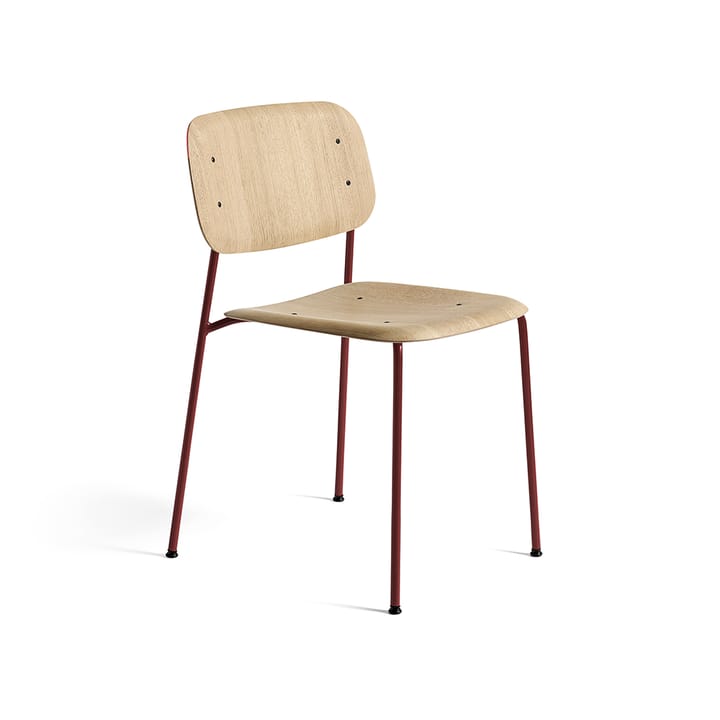 Soft Edge 40 stol - Oak-fall red stålstativ - HAY