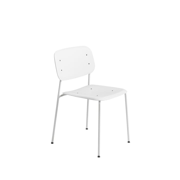 Soft Edge 45 stol - white, vitt stålstativ - HAY