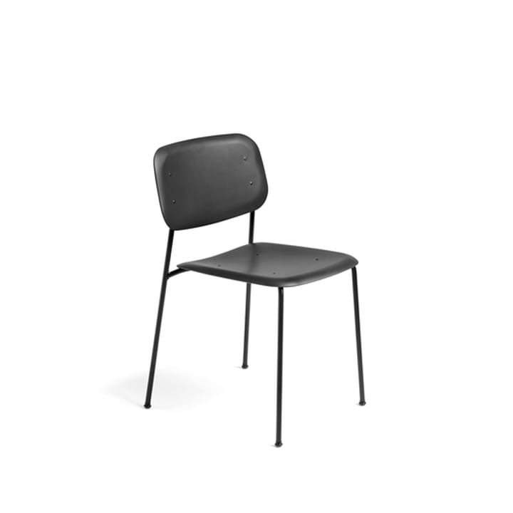 Soft Edge P10 stol - black, svart stålstativ - HAY