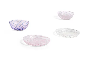 Spin fat Ø11 cm 2-pack - Klar-vit rand - HAY