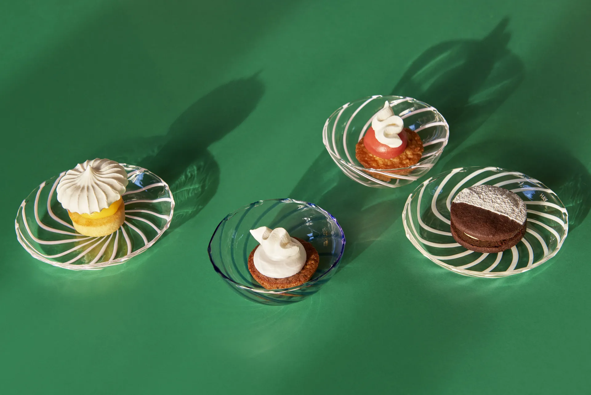 Spin fat Ø11 cm 2-pack, Klar-vit rand HAY