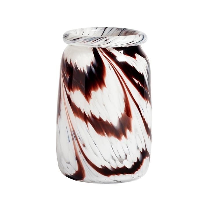 Splash Roll Neck vas L 27 cm - Coffee-white - HAY