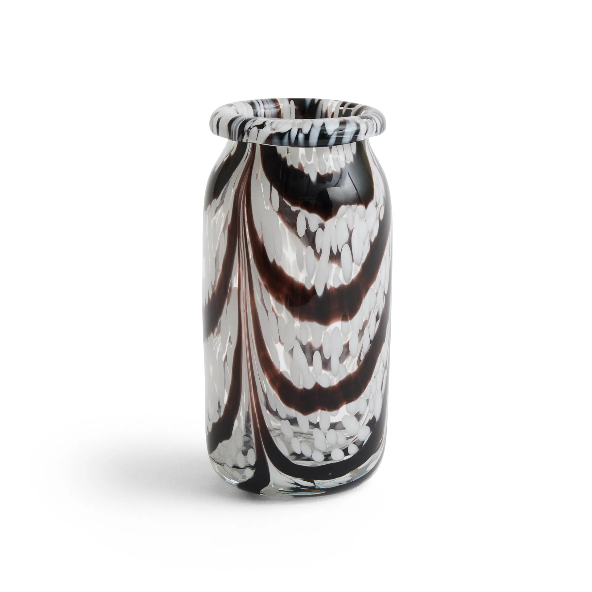 Splash Roll Neck vas XS 19 cm, Coffee and white HAY