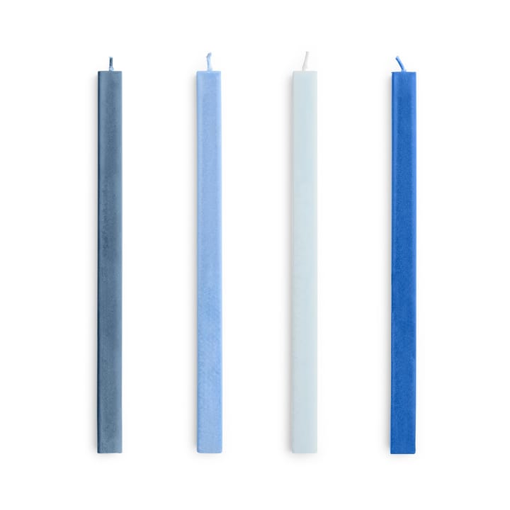 Square Candle ljus mix 4-pack - Blues - HAY
