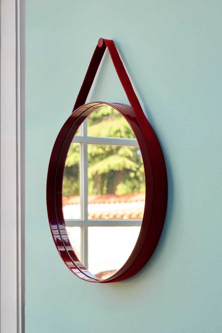 Strap Mirror spegel Ø70 cm - Red - HAY
