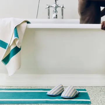 Stripe badrumsmatta - Petrol blue, 50x80 cm - HAY