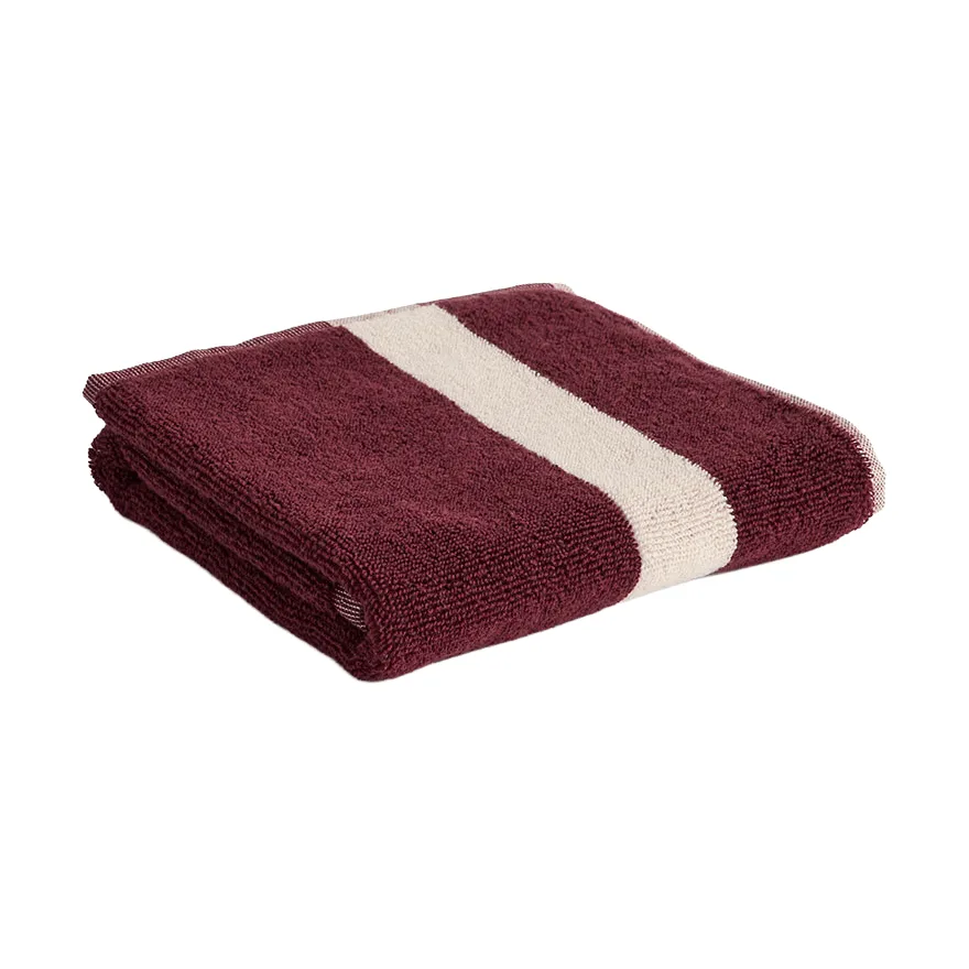 Stripe handduk, Burgundy, 40x60 cm HAY