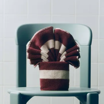 Stripe handduk - Burgundy, 40x60 cm - HAY