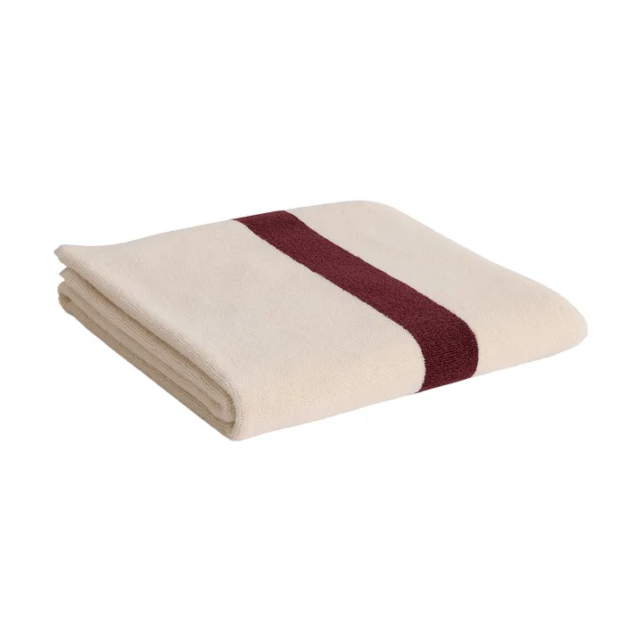 Stripe handduk - Burgundy, 70x140 cm - HAY