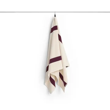 Stripe handduk - Burgundy, 70x140 cm - HAY