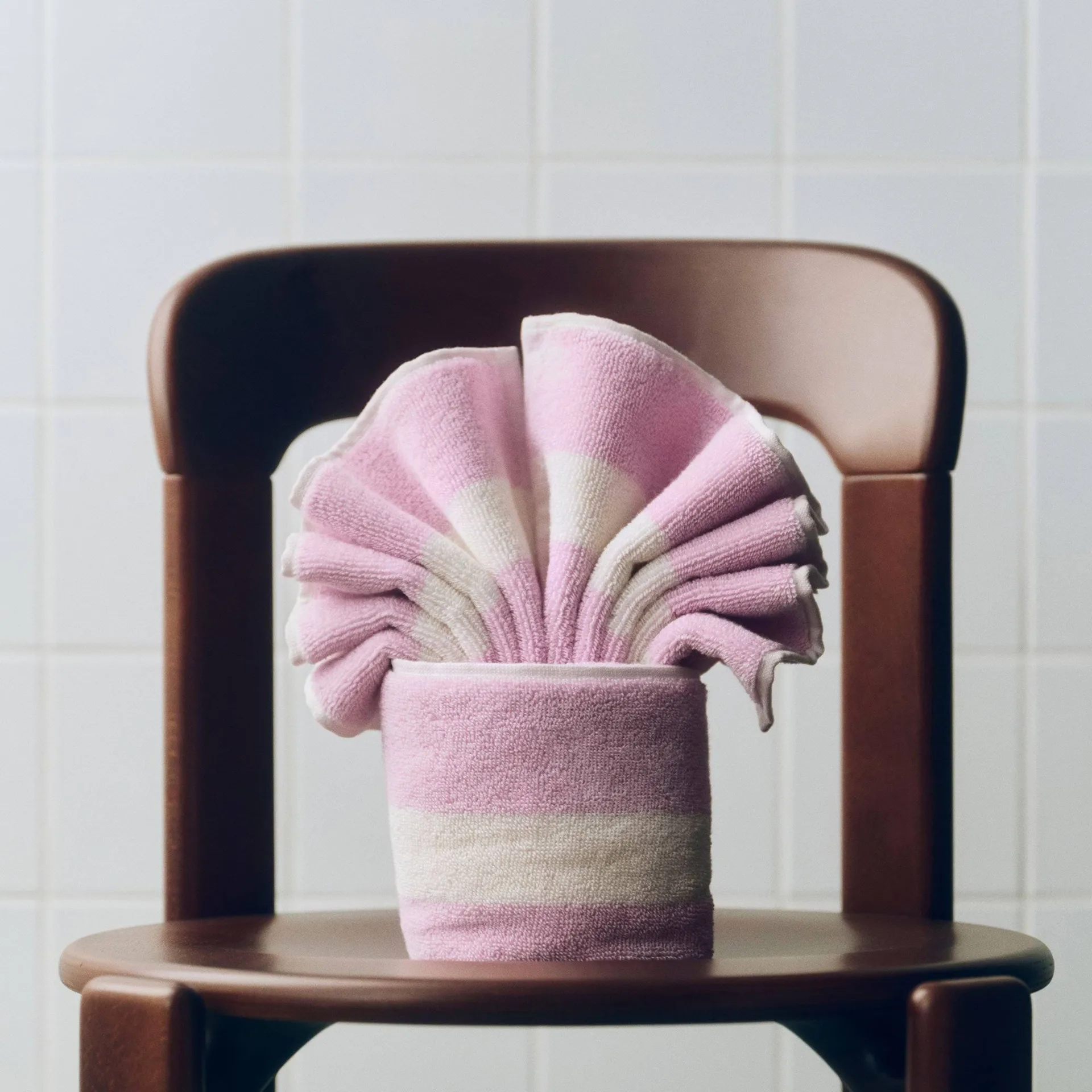 Stripe handduk, Cool pink, 40x60 cm HAY
