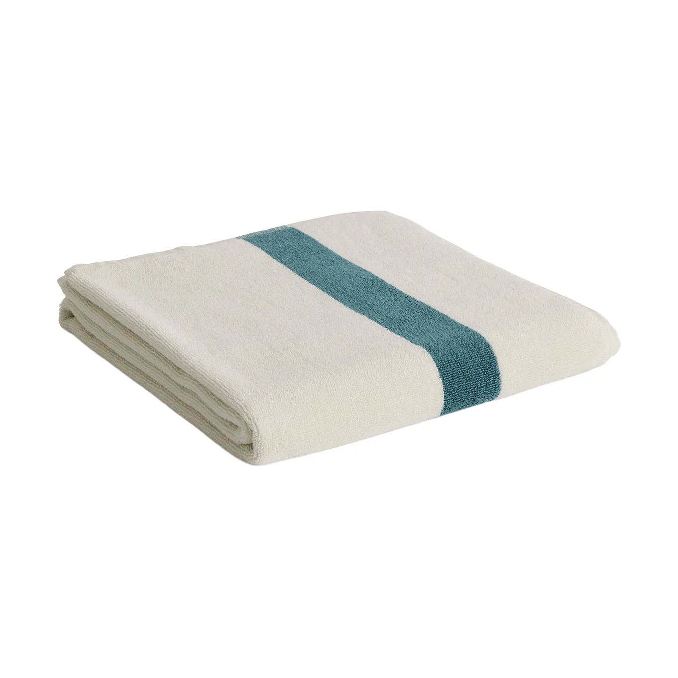 Stripe handduk, Petrol blue, 70x140 cm HAY