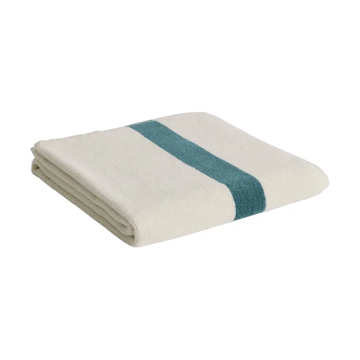 Stripe handduk - Petrol blue, 70x140 cm - HAY