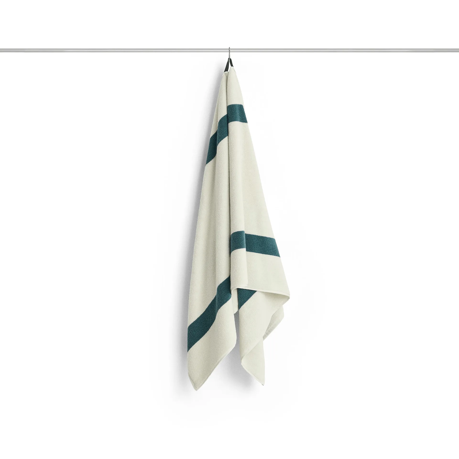 Stripe handduk, Petrol blue, 70x140 cm HAY