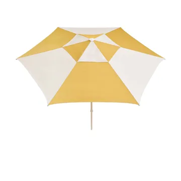 Terrazza Hexagon parasoll - Off white-ochre - HAY