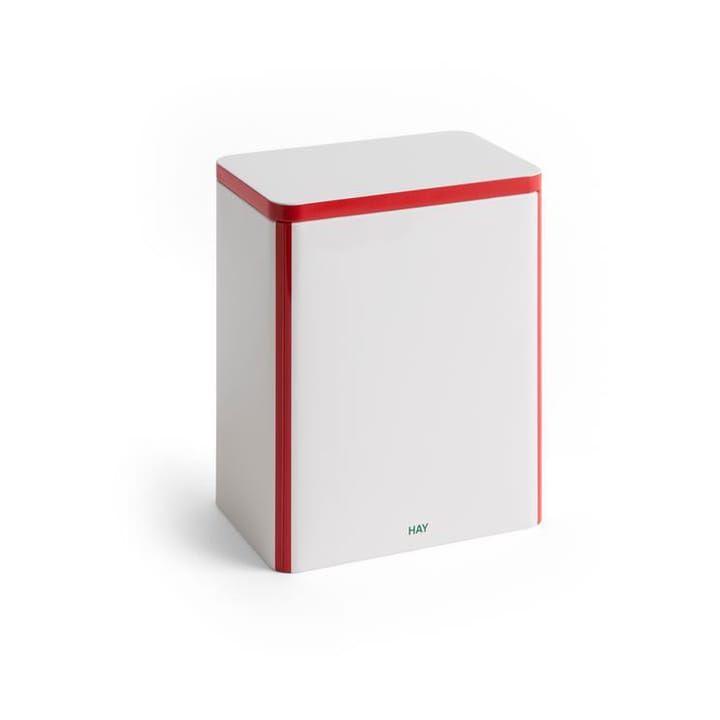 Tin Container förvaringsburk large - Off white-red - HAY