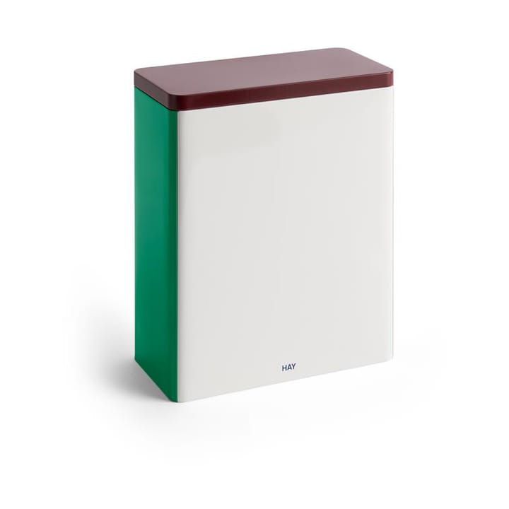 Tin Container förvaringsburk x-large - Off white-burgundy-green - HAY