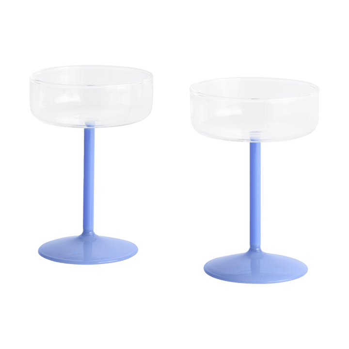 Tint coupeglas 20 cl 2-pack - Clear-jade light blue - HAY