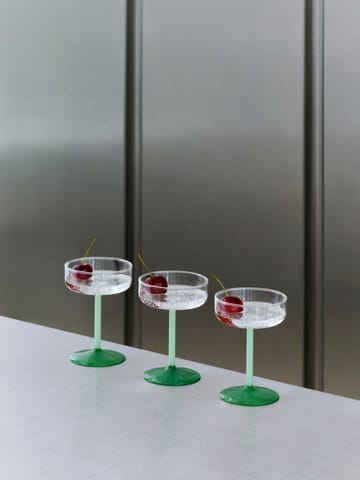 Tint coupeglas 20 cl 2-pack - Clear-jade light green-jade dark green - HAY