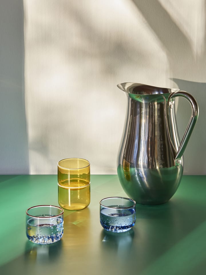 Tint glas 20 cl 2-pack, Ljusgul-vit kant HAY